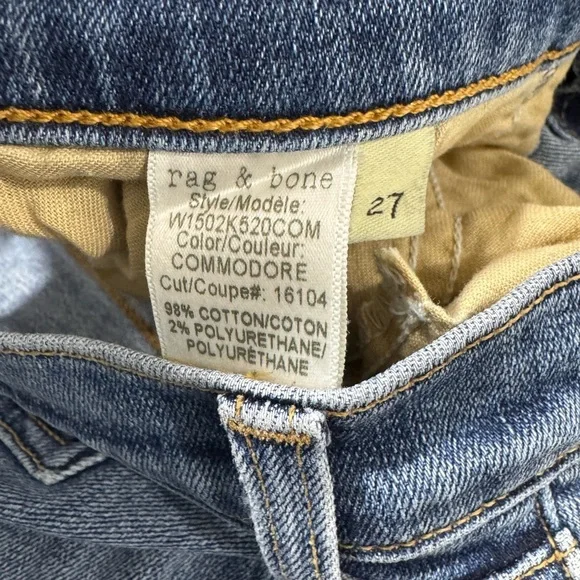 Rag & Bone Skinny Distressed Jeans